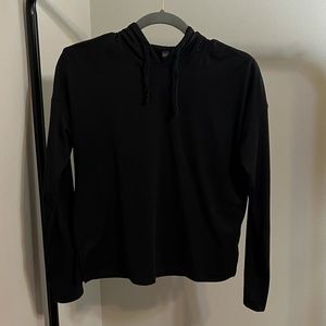 Black hooded top